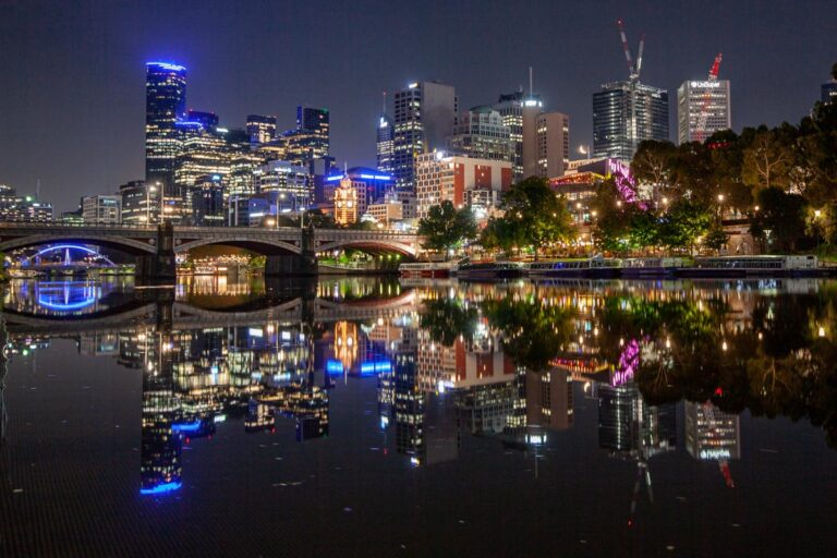 Melbourne at night